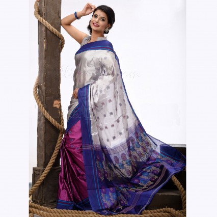 Mithila’s Tissue Katan sharee with beautiful ethnic design work in all over body